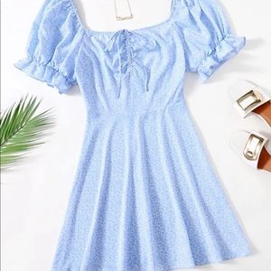 Cottage core blue plus size dress 3x